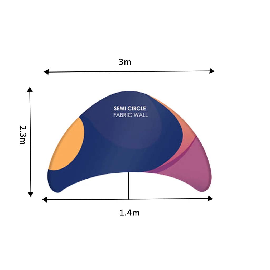 Semi-circle Meeting pod fabric display