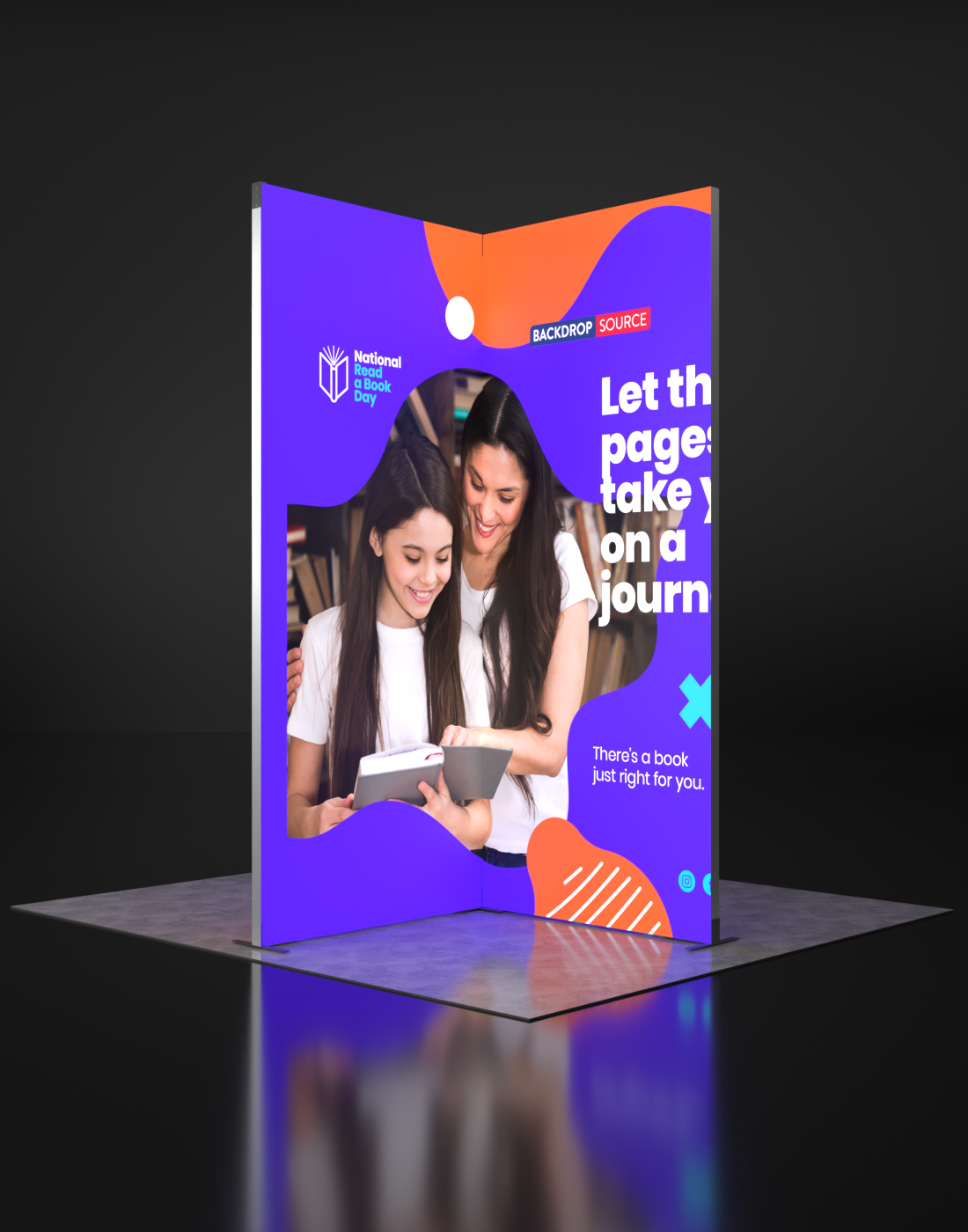 Foldable SEG Backlit Exhibition Display - Model 8