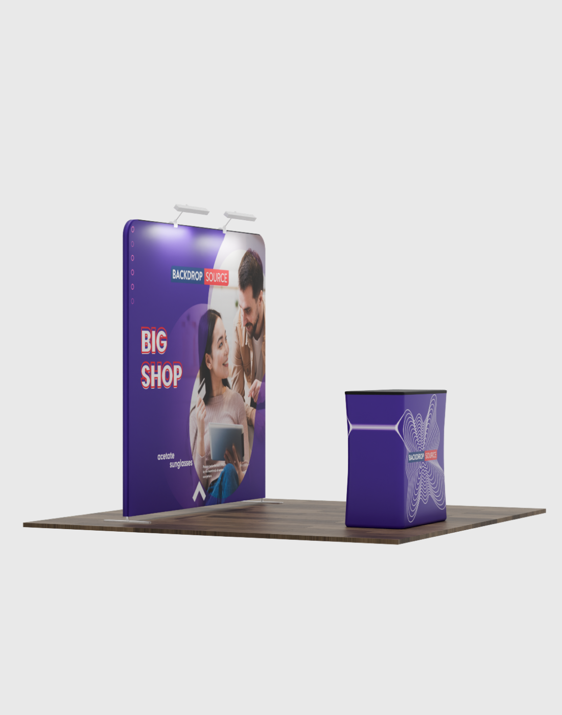 3m x 3m Straight Exhibit Pro 3-in-1 Display Kit with Hard Podium Case.