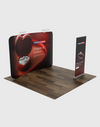 3m x 3m Booth Kit with Backwall and Rollup Banner Stand