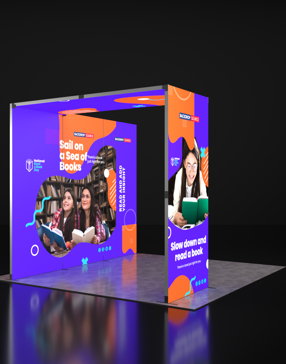 Foldable SEG Backlit Exhibition Display - Model 1