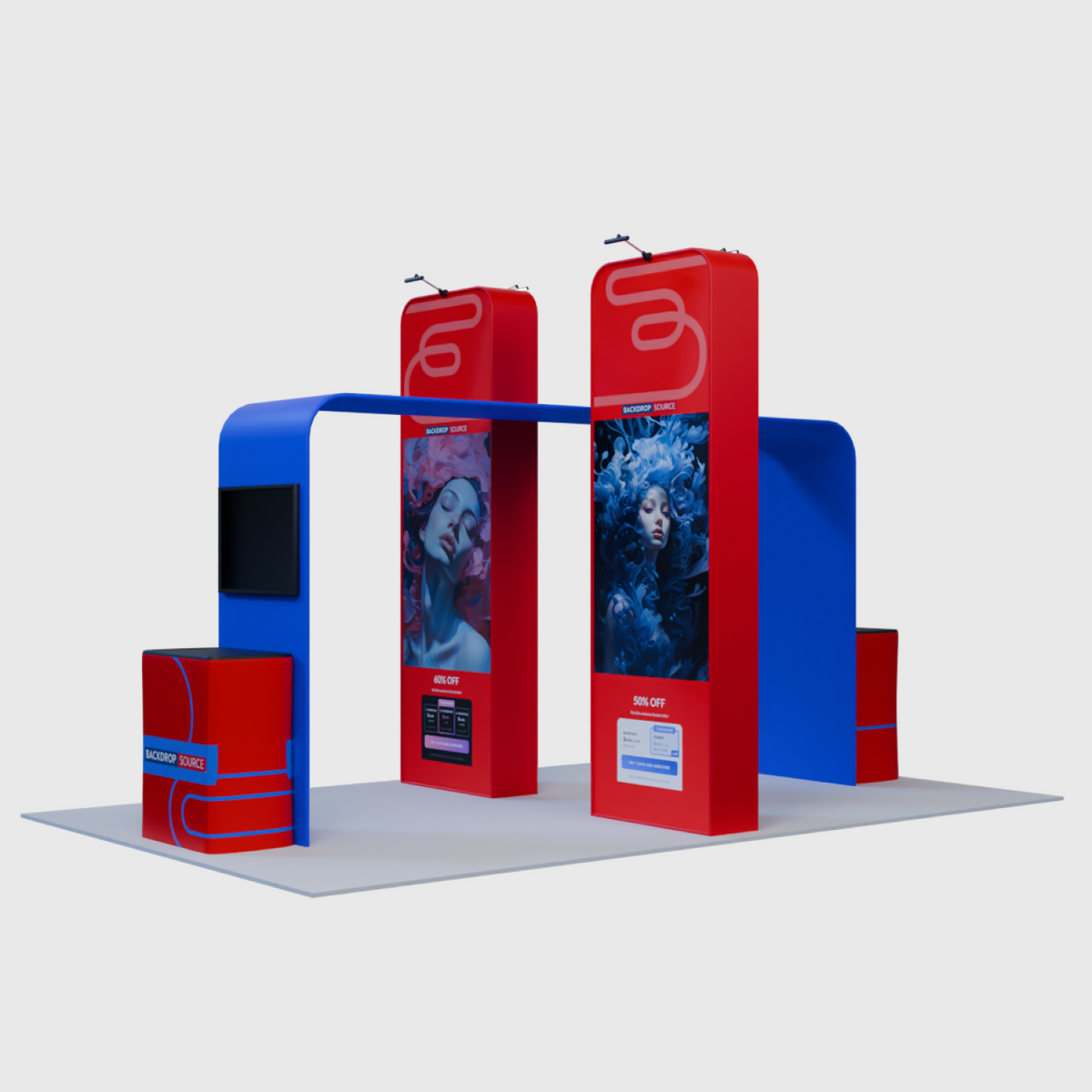 The Elegance of 3D Boxes and Square Arch.