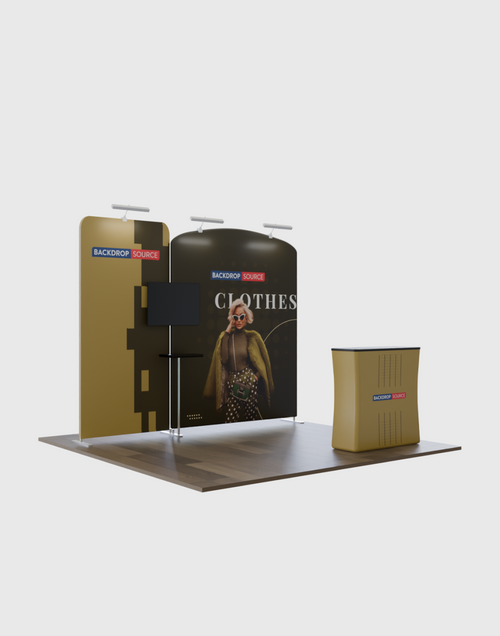 3m wide modular exhibition kit with customizable design for professional trade show booths display solutions.