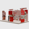 6m Straight Backdrop with Round Top Exhibition Kit.