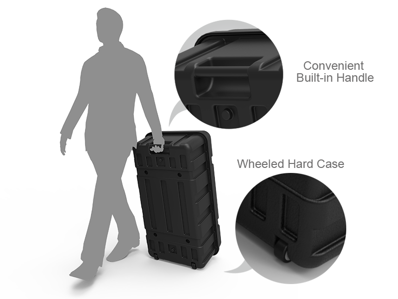 Convertible Podium Case with Header.
