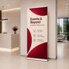 Silver Step Fabric Roll Up Banner