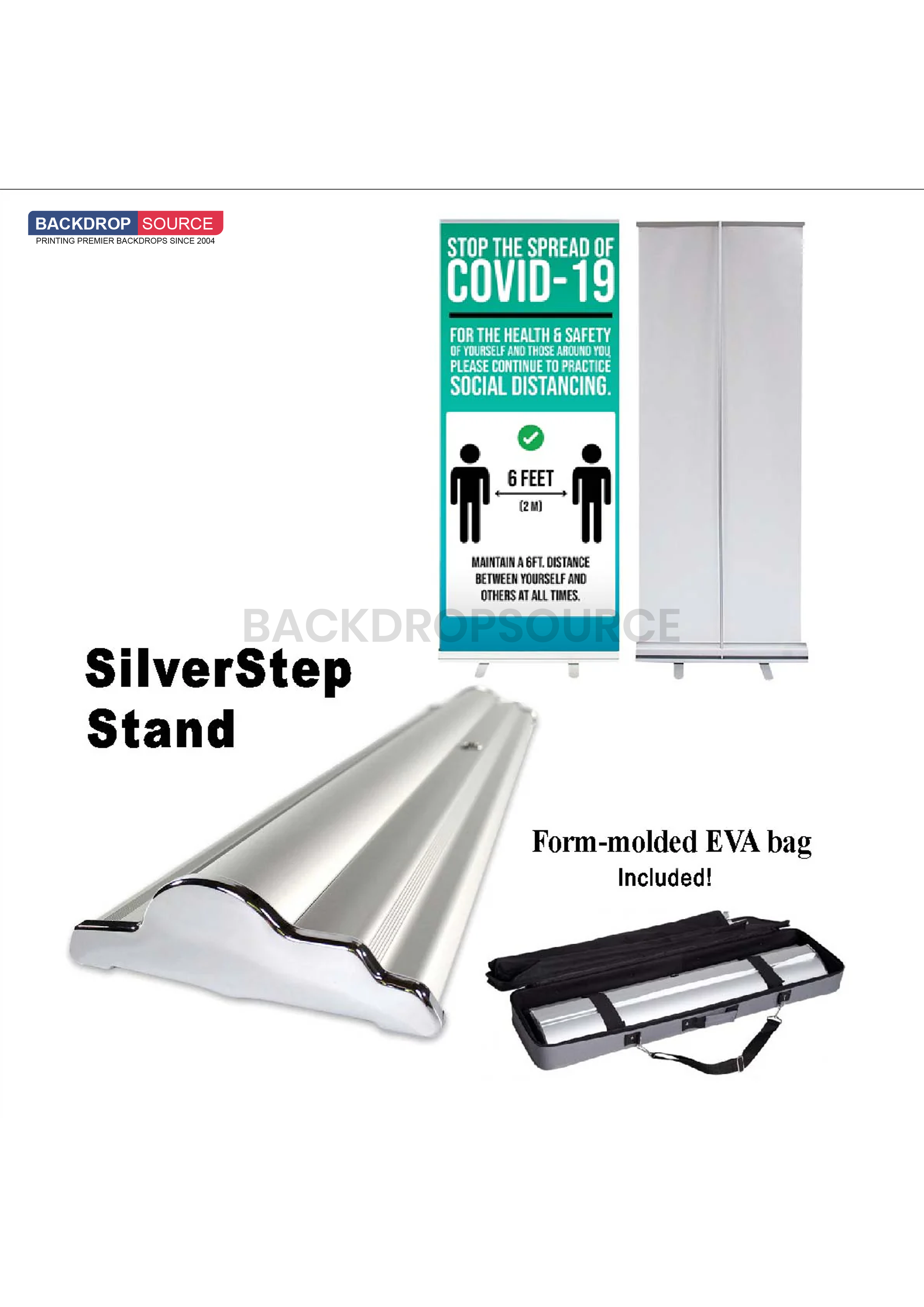 Silver Step Roll Up Banner