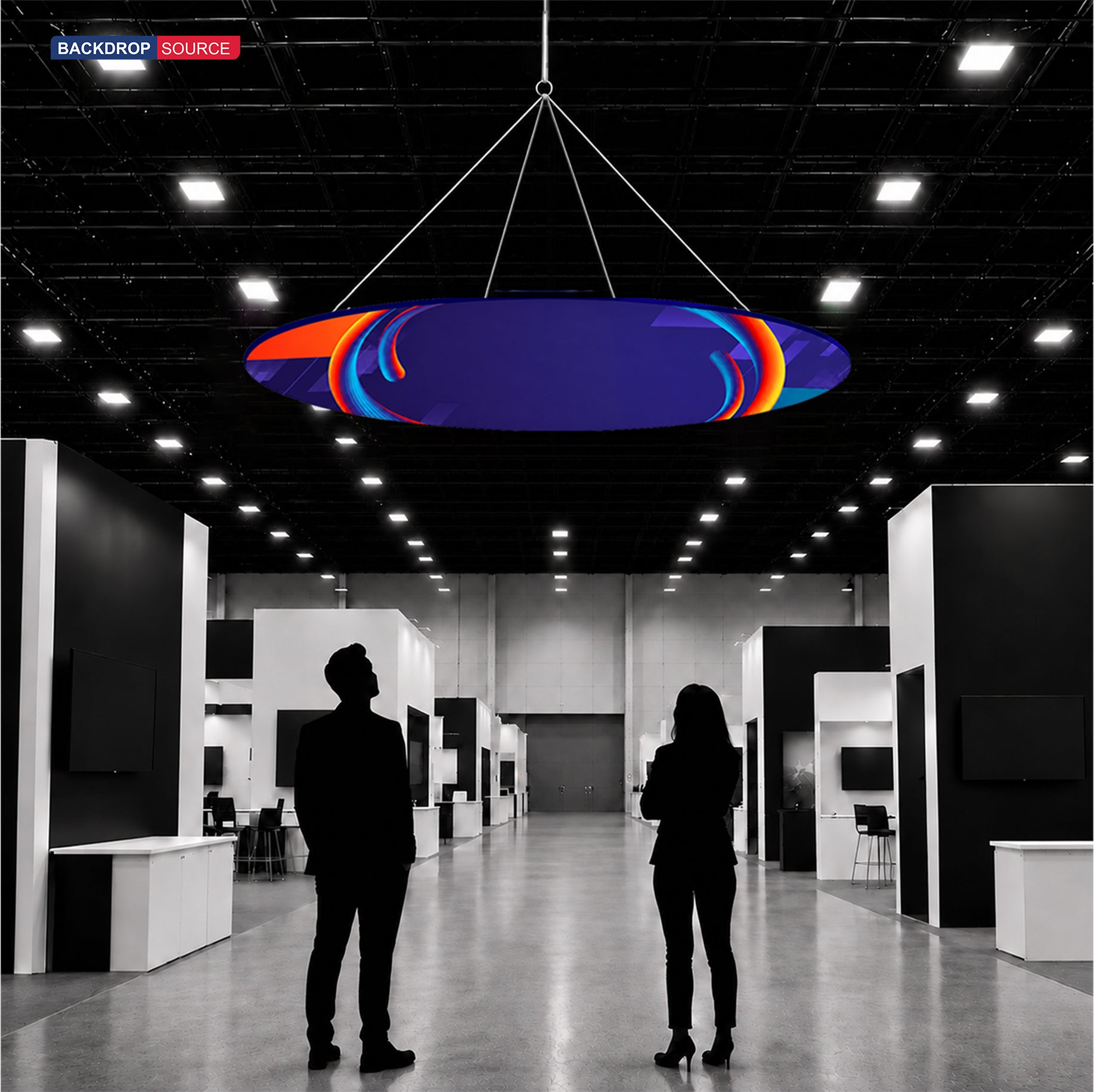 Sky Tube Ellipse Hanging Banner