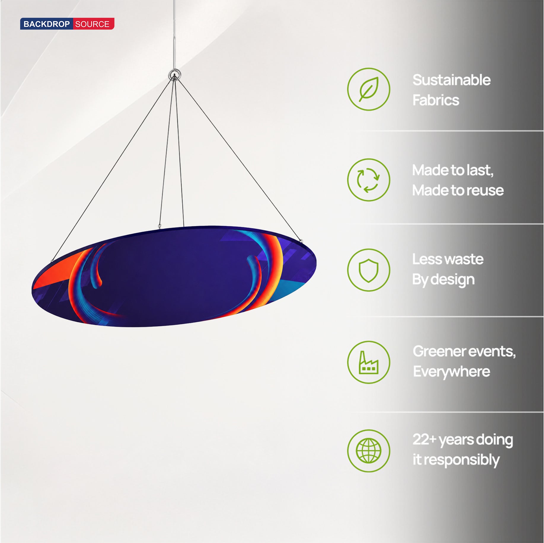 Sky Tube Ellipse Hanging Banner