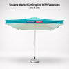 Square Market Umbrellas With Valances  – 3m x 3m