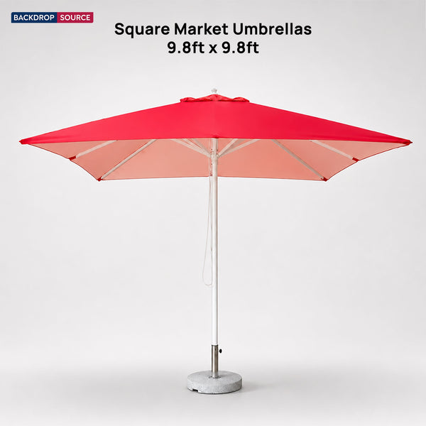 Square Market Umbrellas – 3m x 3m