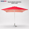 Square Market Umbrellas – 9.8ft x 9.8ft