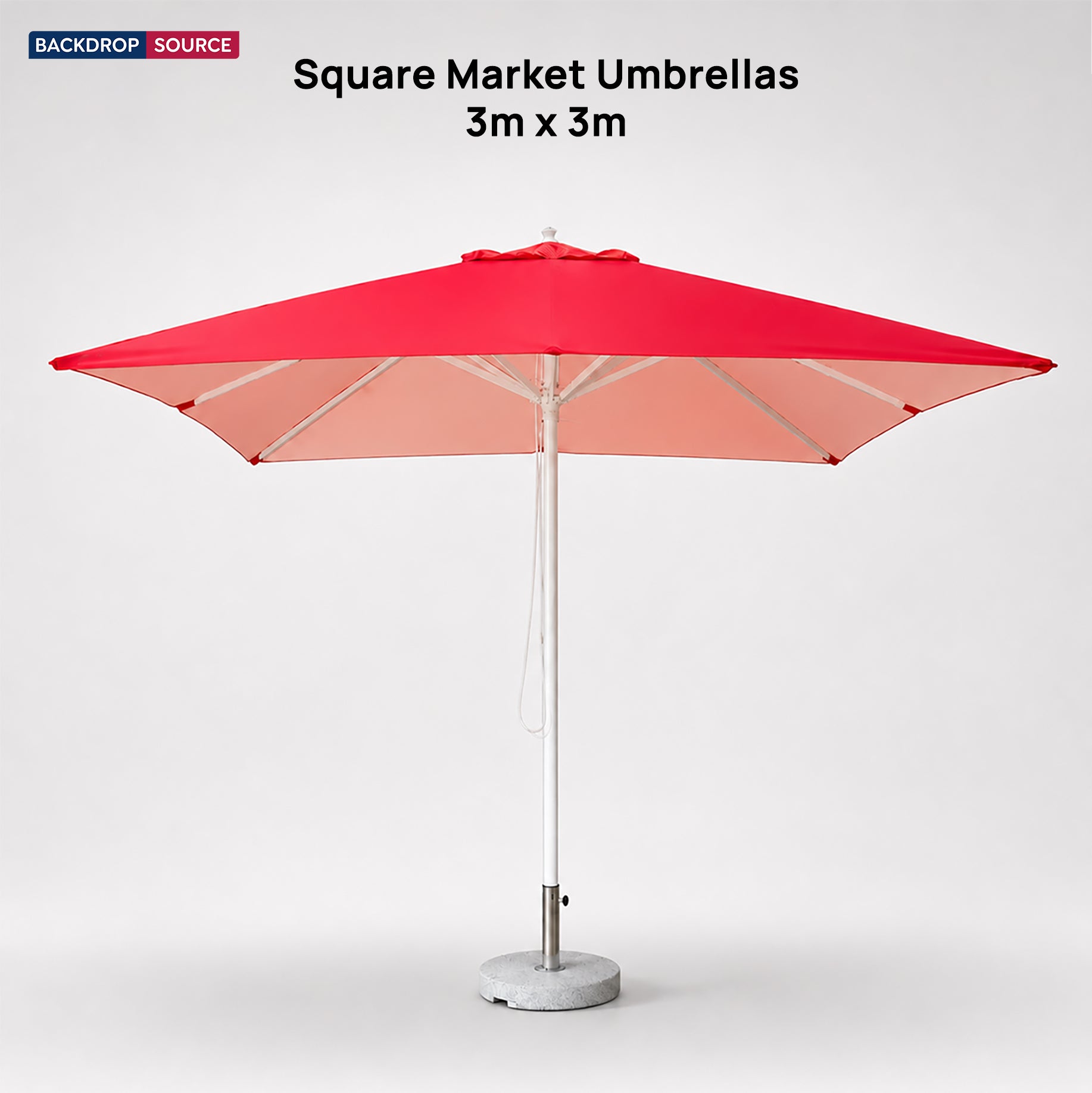 Square Market Umbrellas – 3m x 3m