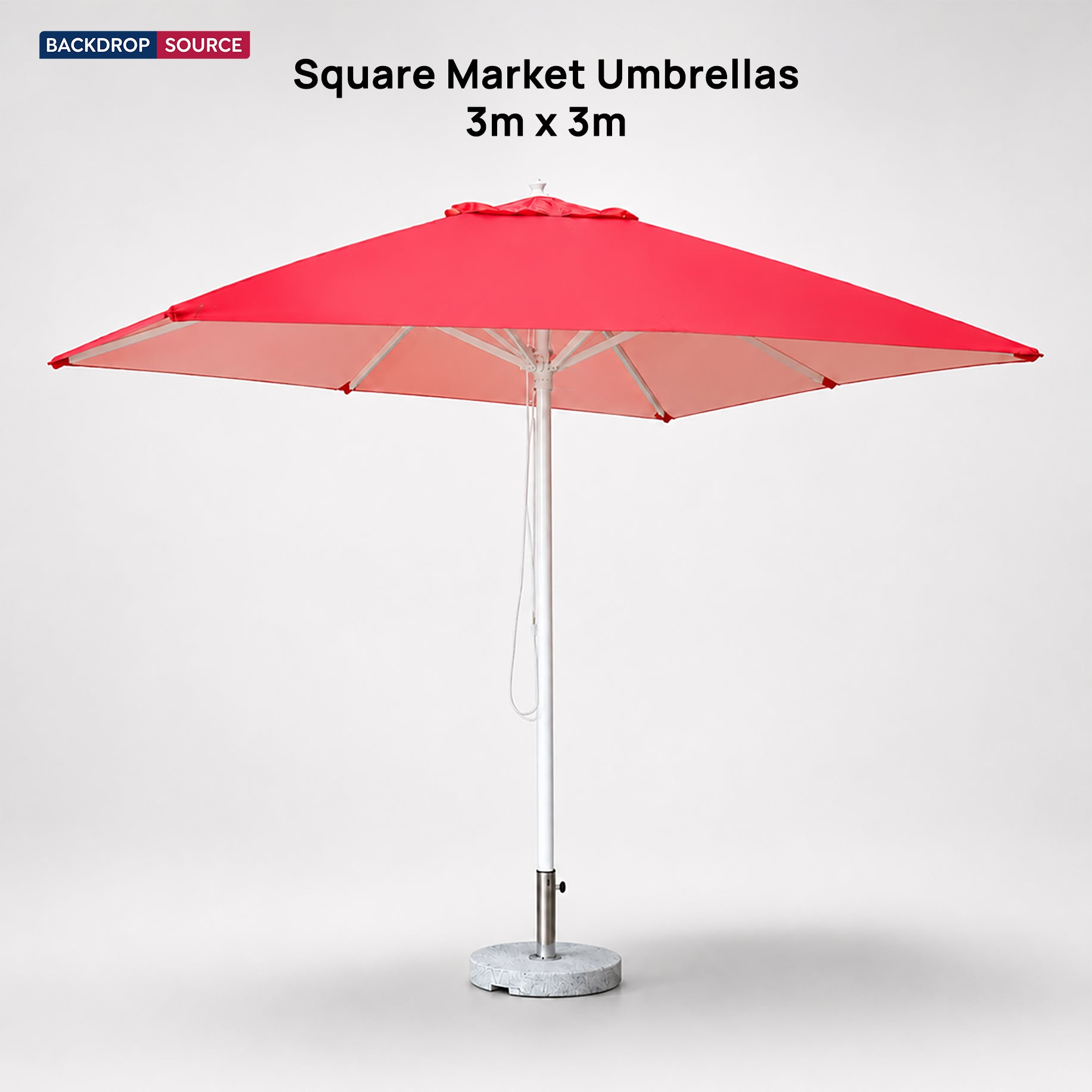 Square Market Umbrellas – 3m x 3m