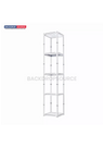 Square Portable Aluminum Spiral Tower Display - 5 Layer Shelves.
