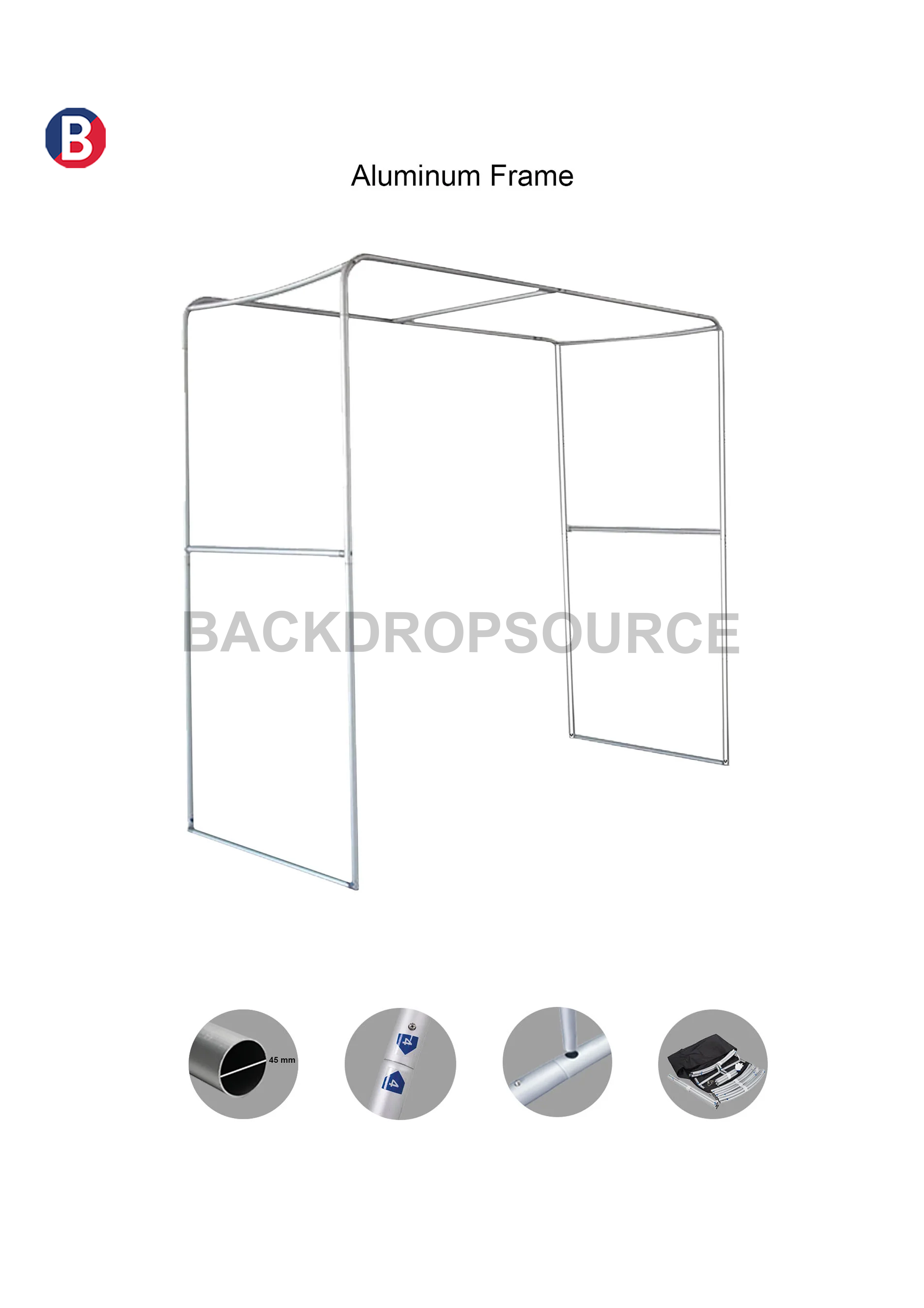 Square shape Tension Fabric Display Arch