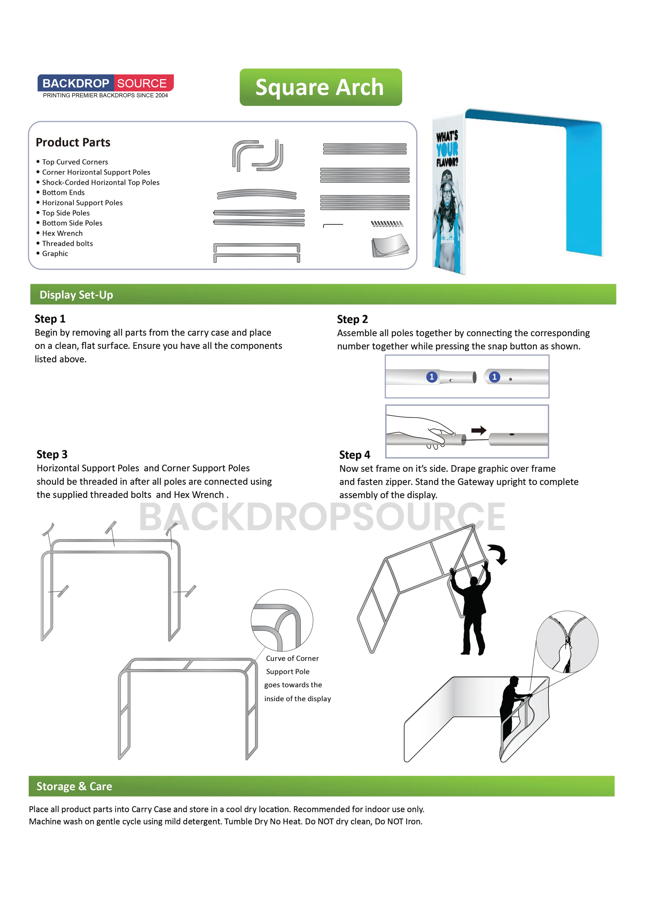 Square shape Tension Fabric Display Arch