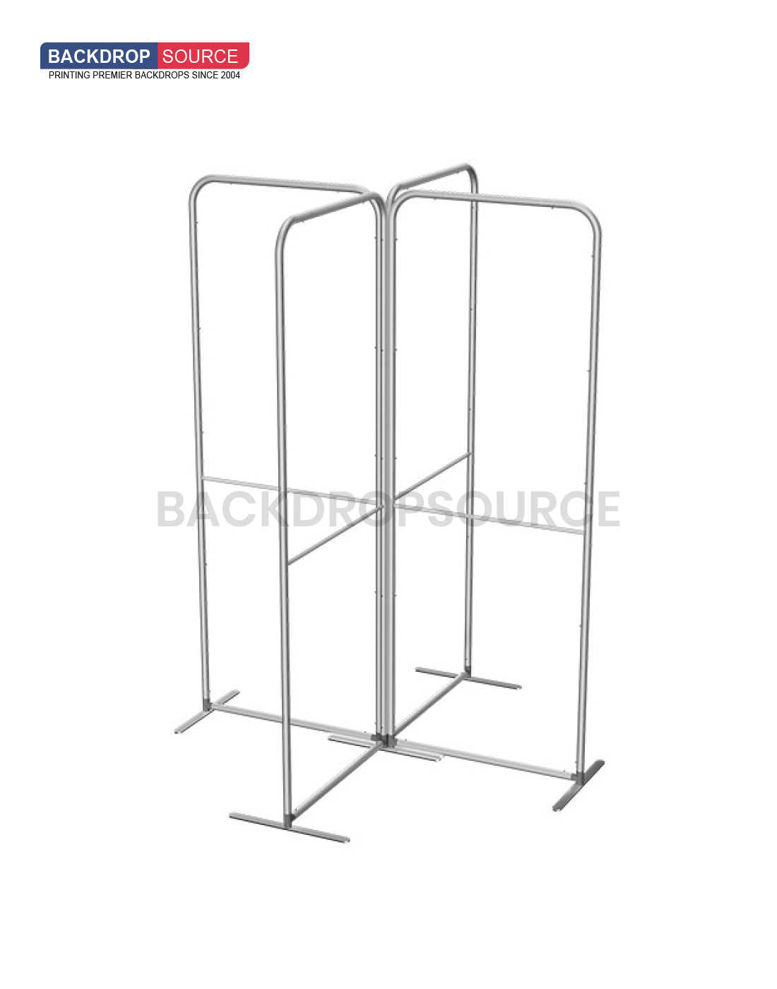 2x2m Magnetic Fabric Straight Backwall Display