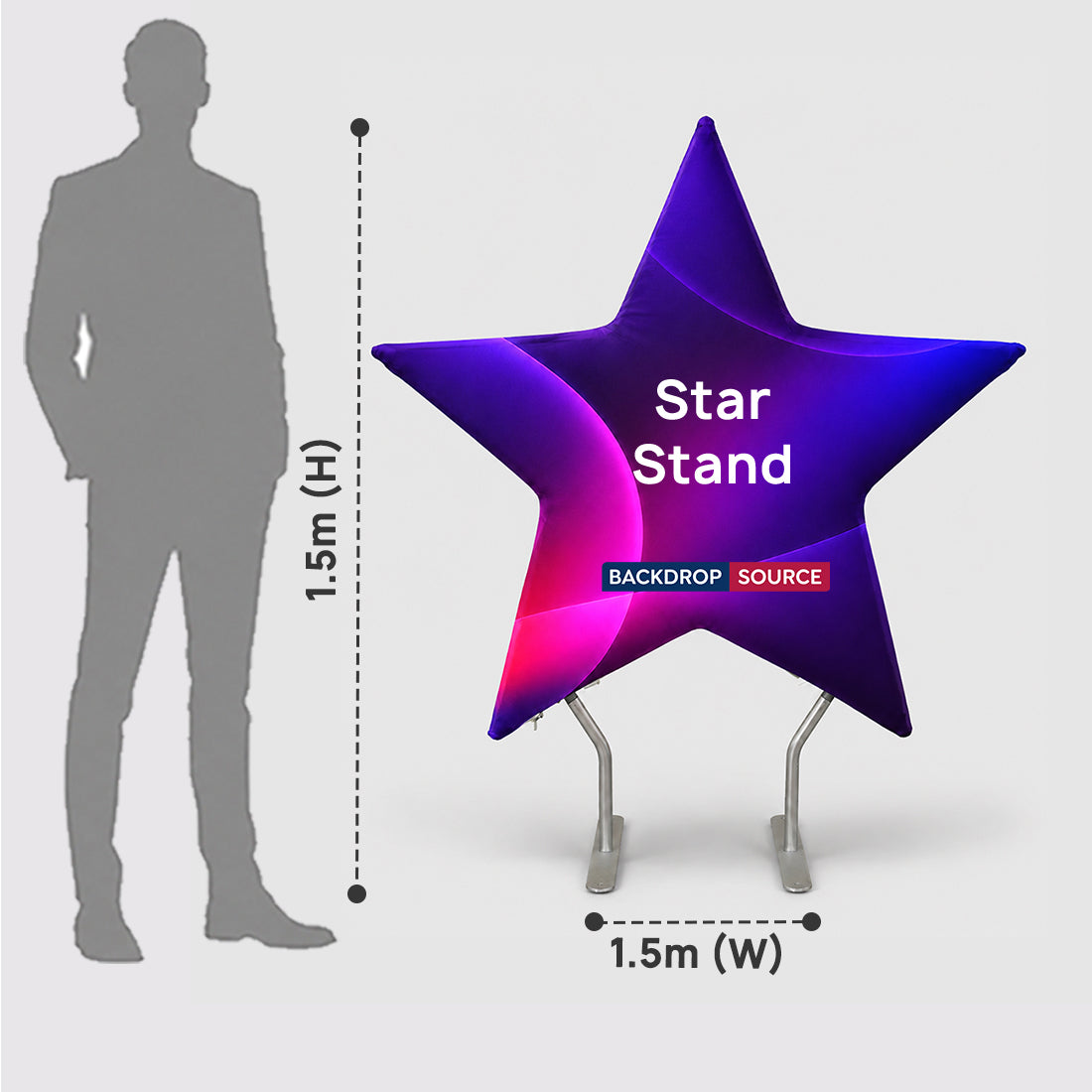Star-Shaped Pentagram Event Backdrop Wall