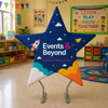 Star-Shaped Pentagram Event Backdrop Wall