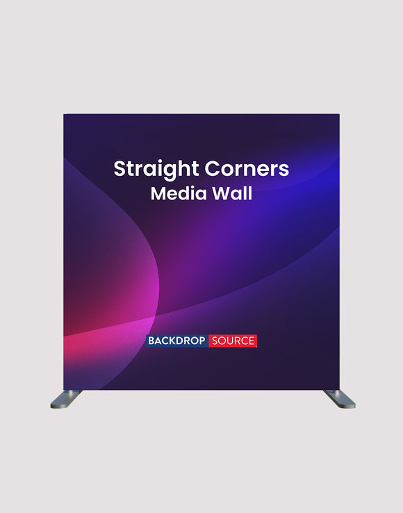 Straight Tension Fabric Media Wall - Straight Corners