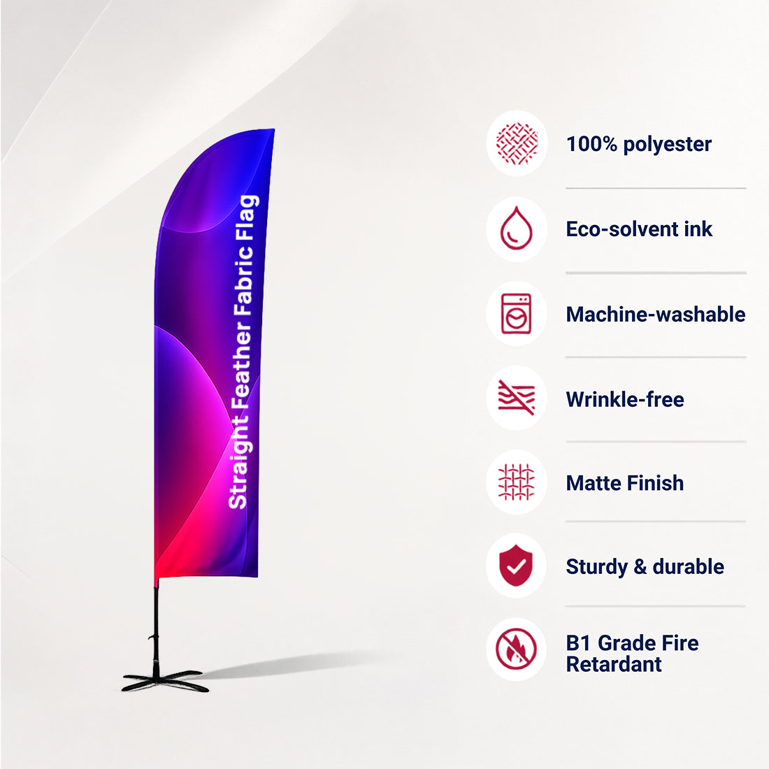 Straight Feather Flag with Uni-Fit Pole