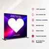 Straight Tension Fabric Media Wall – Heart Cutout