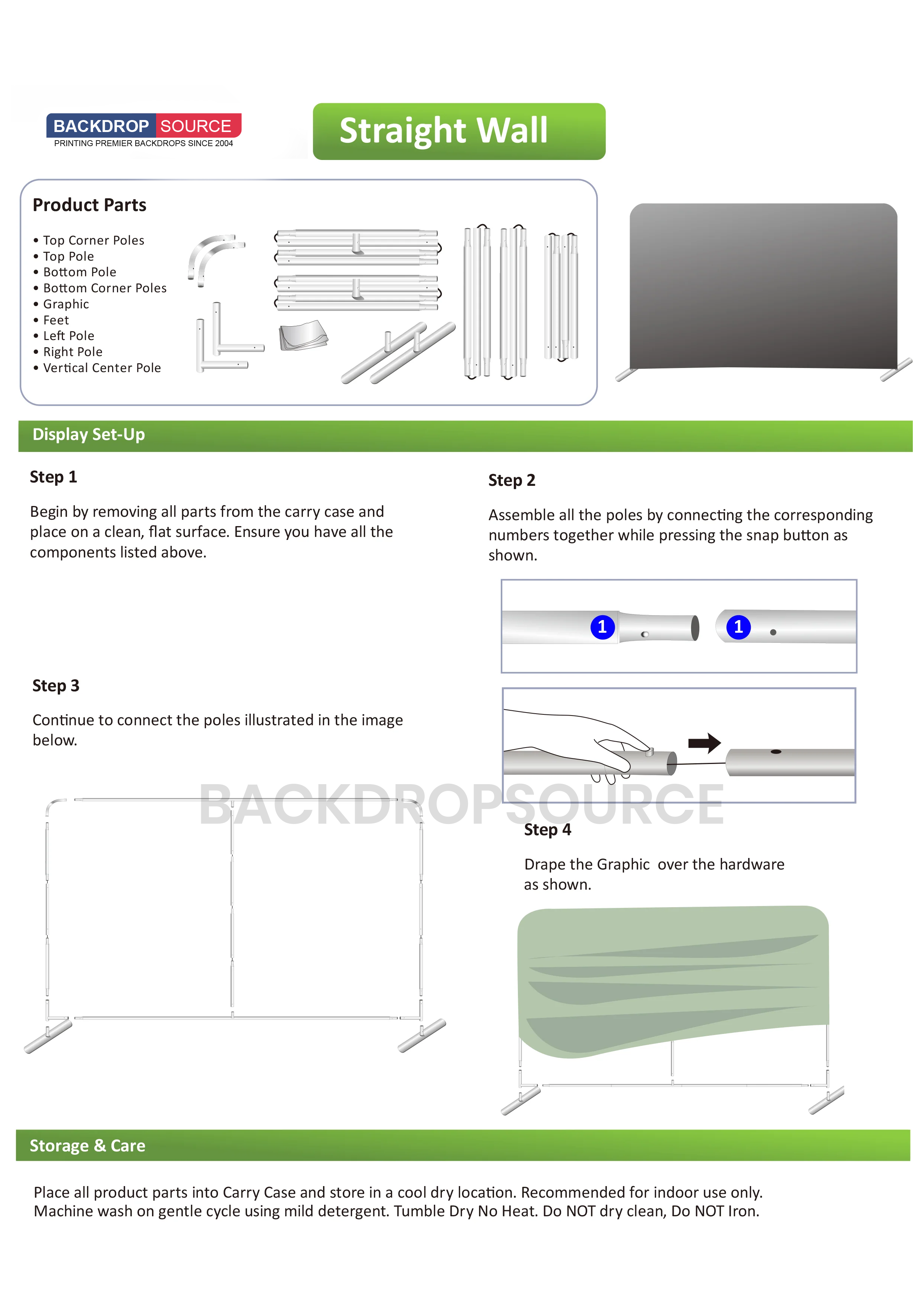 Straight Tension Fabric Backdrop Display Media Wall for Events