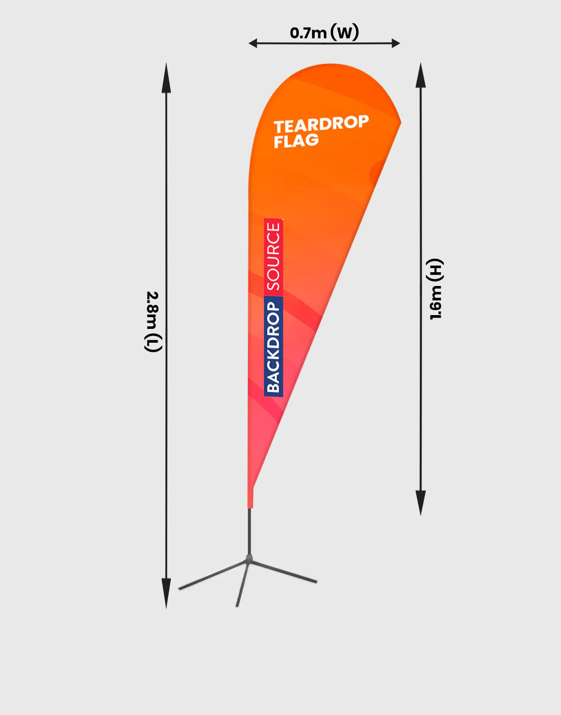 Customized Teardrop Flag Banner Printing