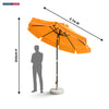 Tilting Patio Umbrellas With Valances – 2.7m x 2.7m