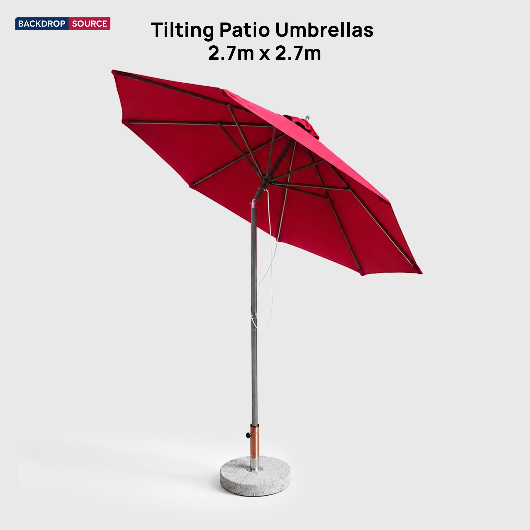 Tilting Patio Umbrellas – 2.7m x 2.7m