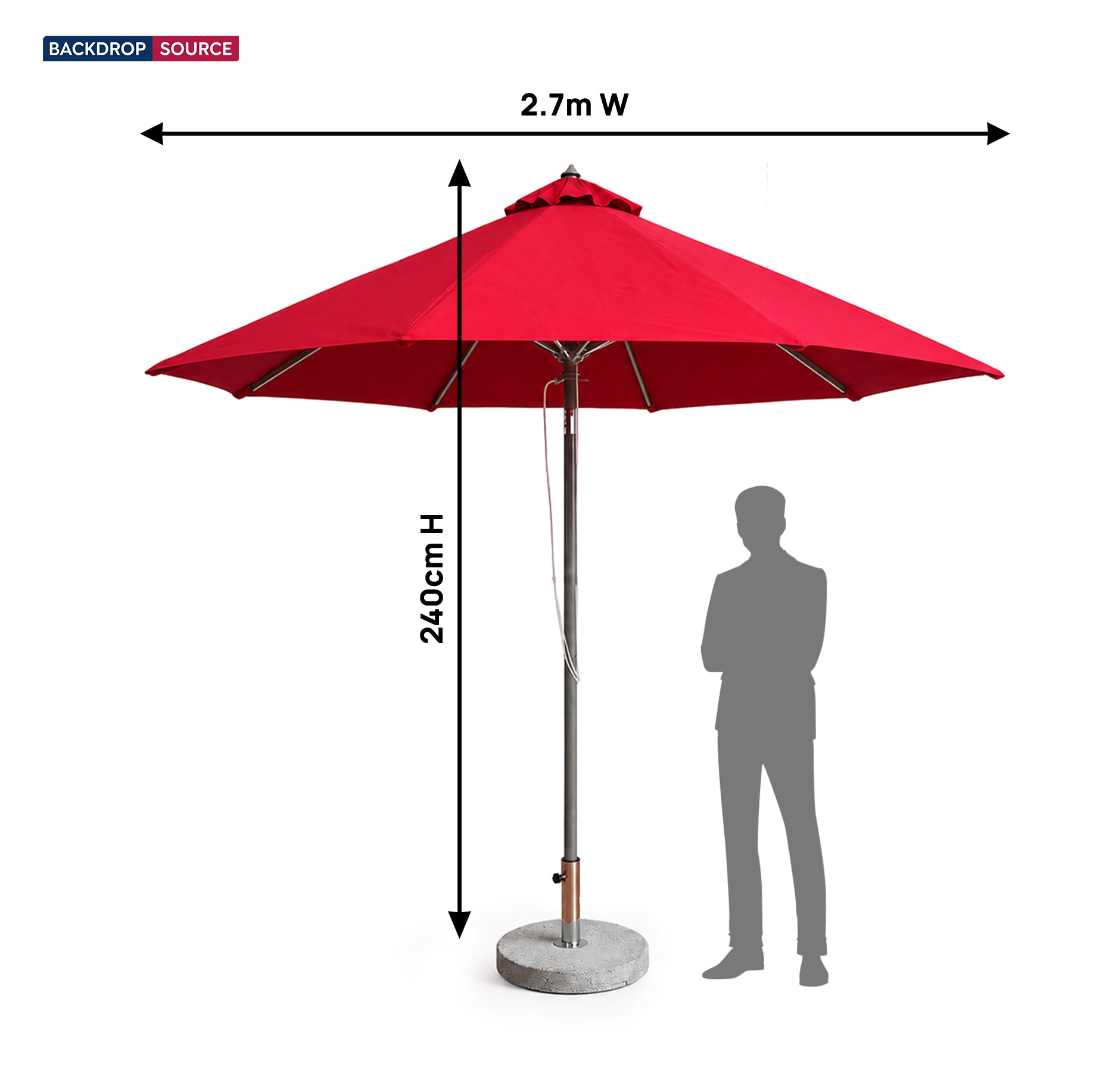 Tilting Patio Umbrellas – 2.7m x 2.7m