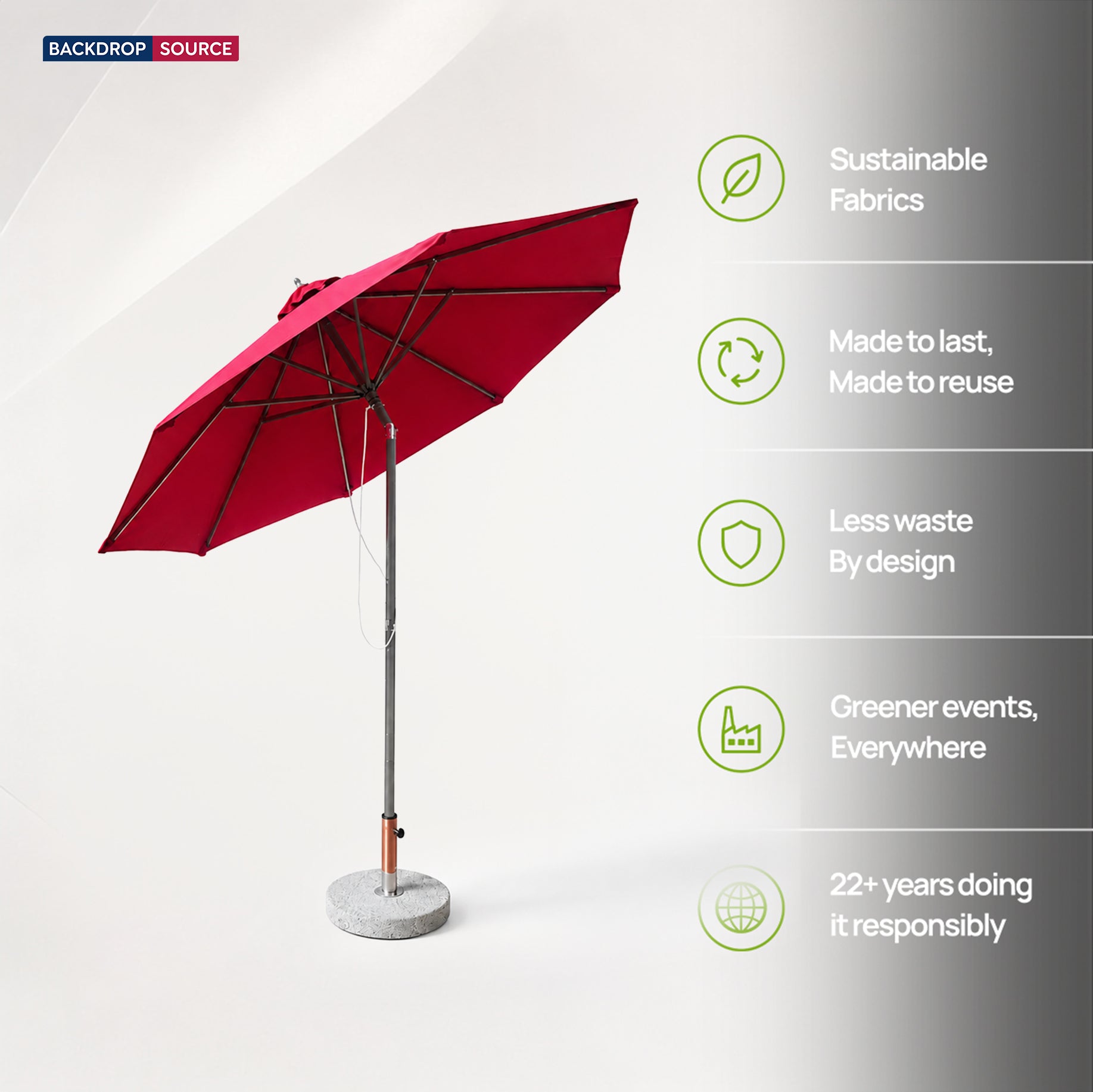 Tilting Patio Umbrellas – 2.7m x 2.7m