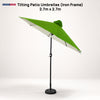 Tilting Patio Umbrellas (Iron Frame) – 2.7m x 2.7m