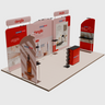 6m Straight Backdrop with Round Top Exhibition Kit.