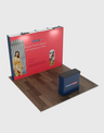 3m x 3m  Straight Popup Exhibit Pro 3-in-1 Display Kit with Illume Lights.