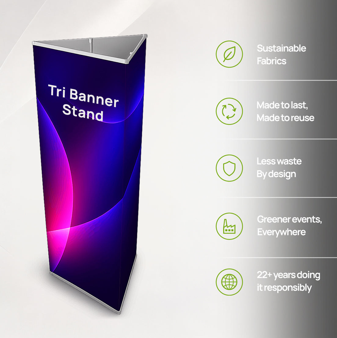 Modular Triangle Fabric Banner Display Stand
