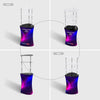 Triangular Fabric Display Counter with Acrylic Triple Shelves