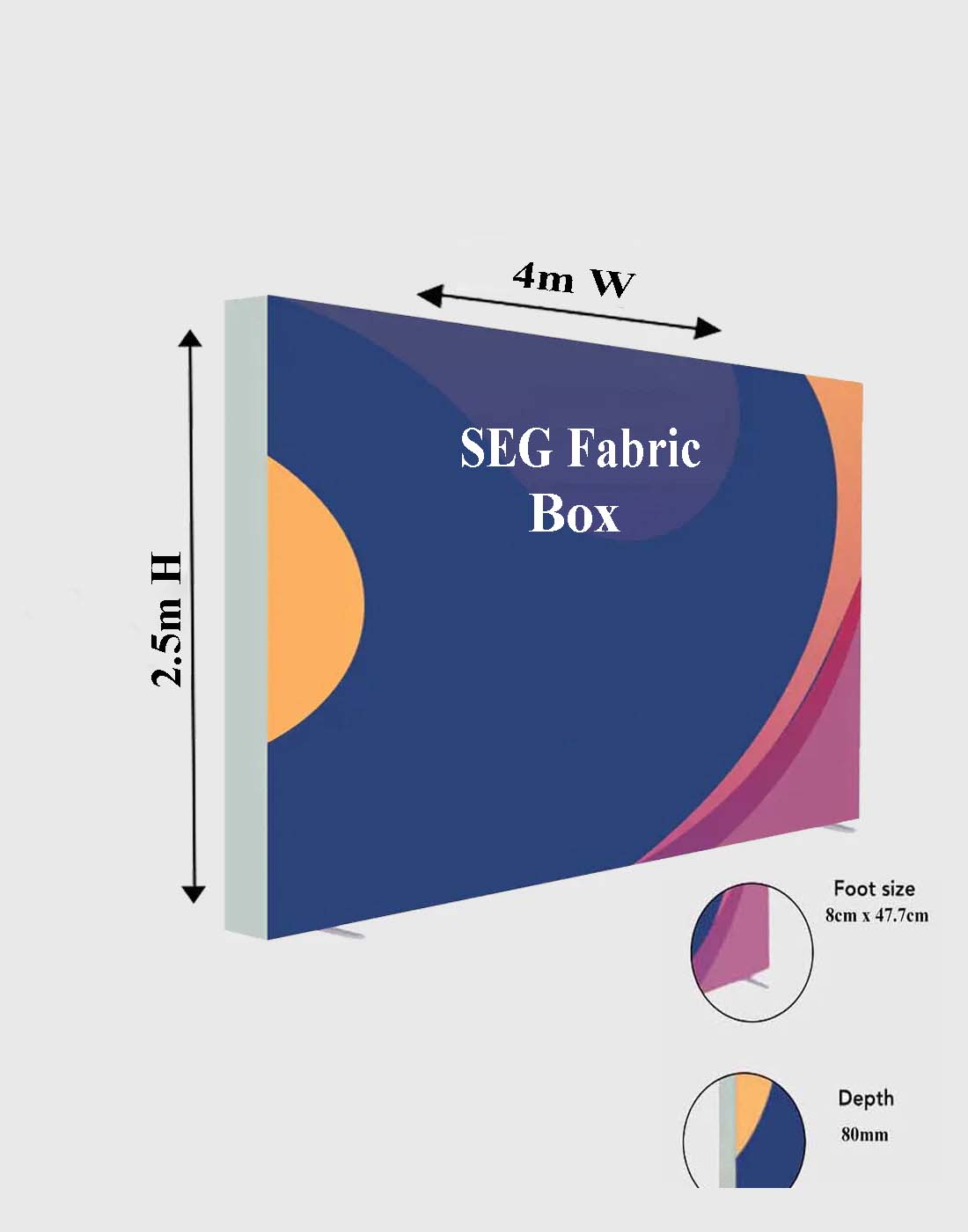 SEG Fabric Media Wall - 4m x 2.5m