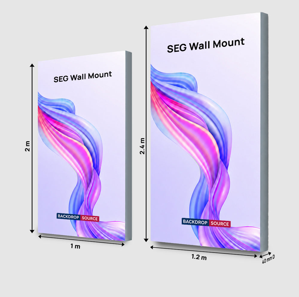 Non-Backlit Wall-Mounted SEG Fabric display - 40mm Depth