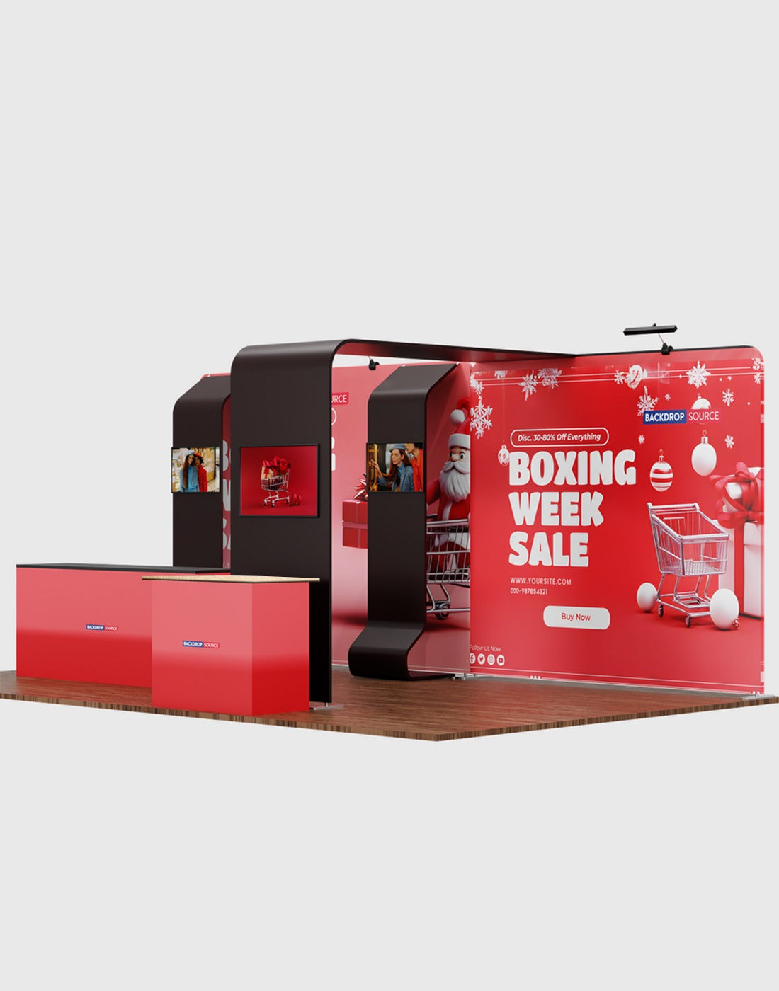 Portable Exhibit Display 6m x 3m - Model 20