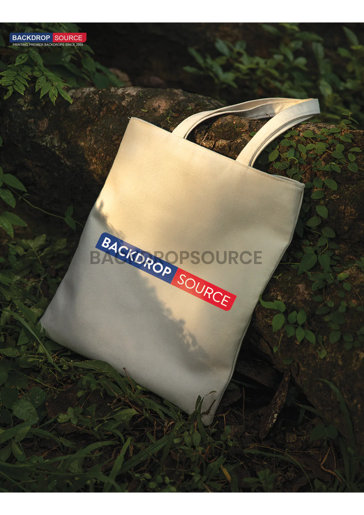 White Canvas Cotton Tote Bag.