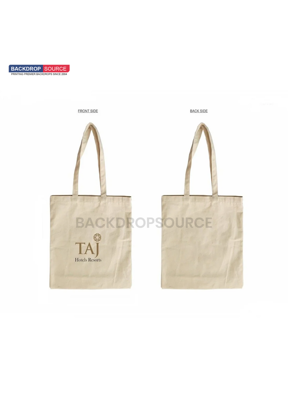 White Canvas Cotton Tote Bag.