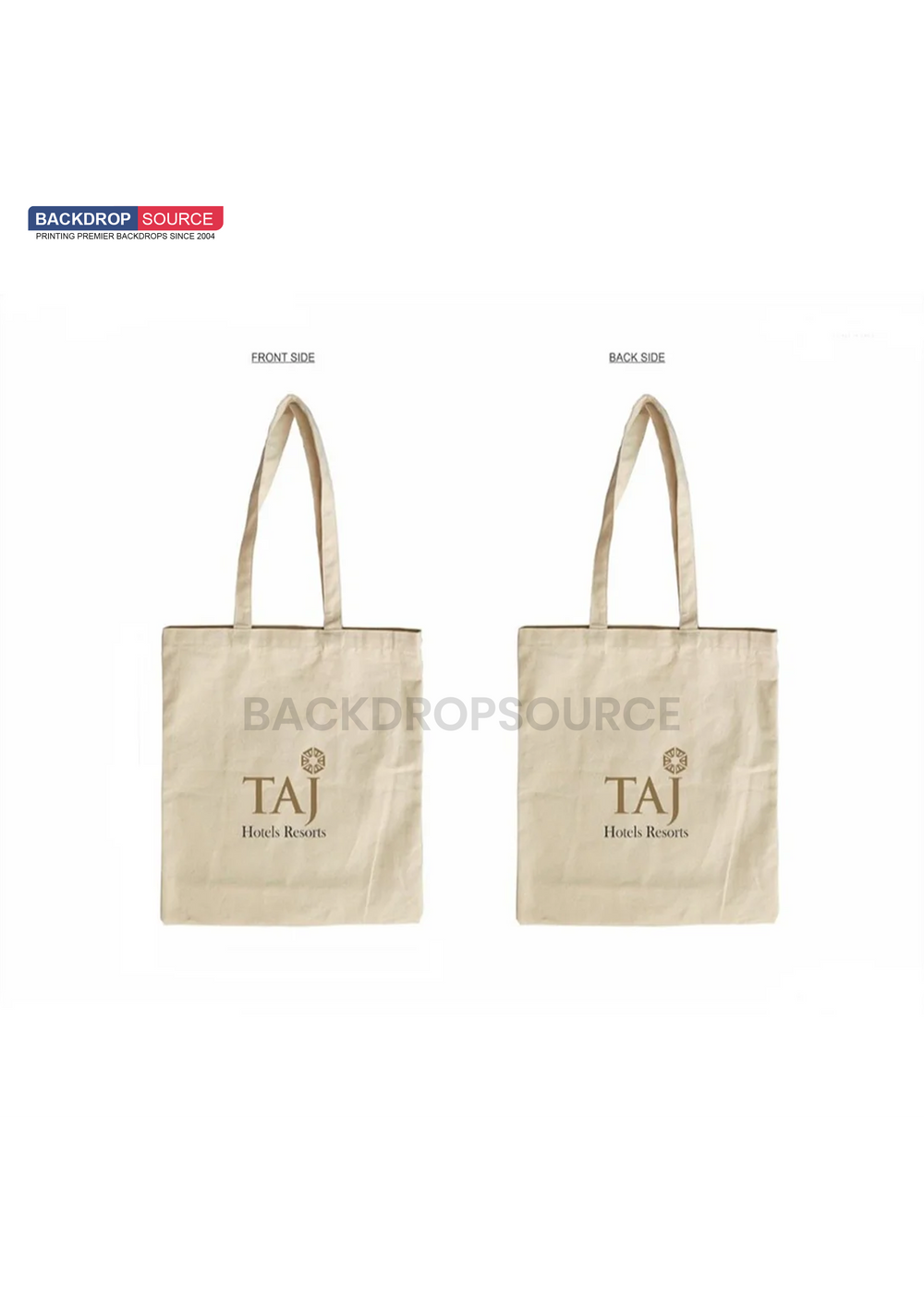 White Canvas Cotton Tote Bag.