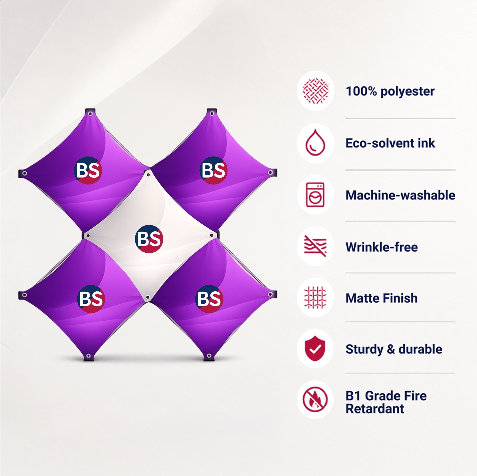 X Fabric GeoMetrix Pop Up Grid Display