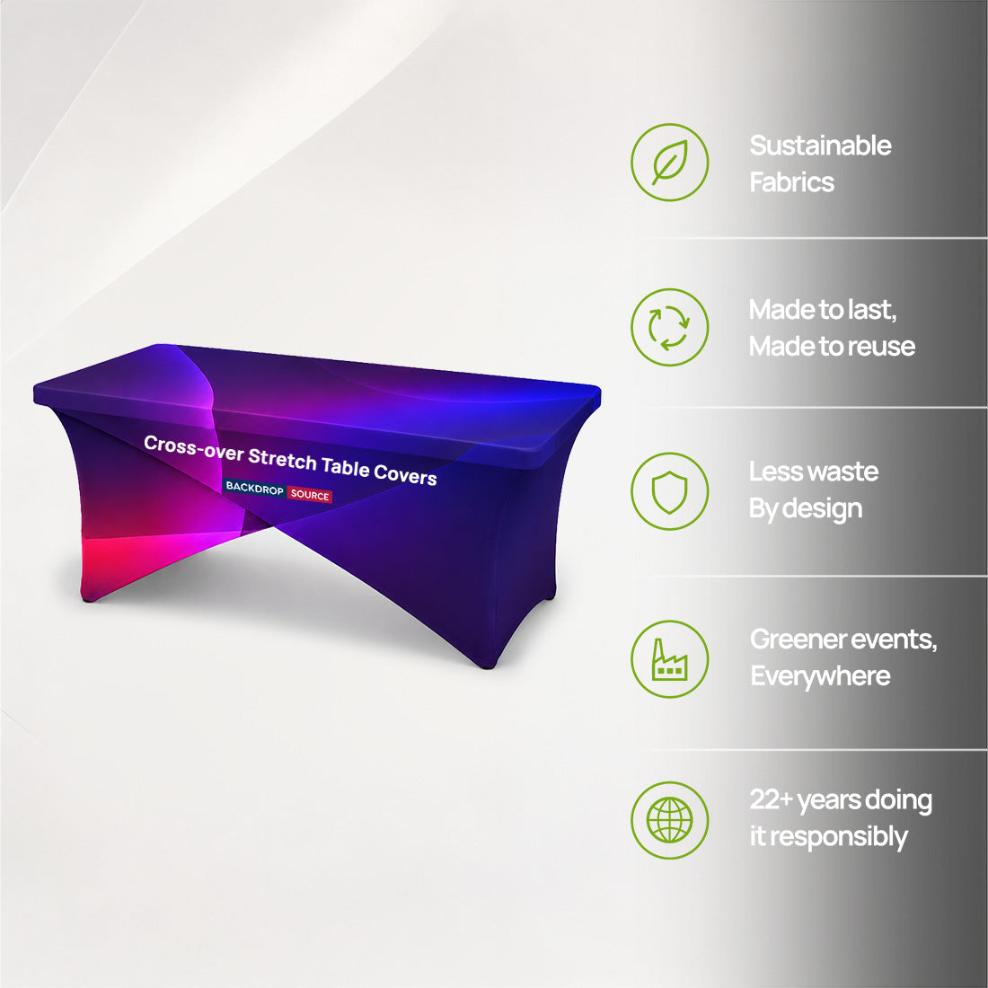 Cross-over Stretch Table Covers