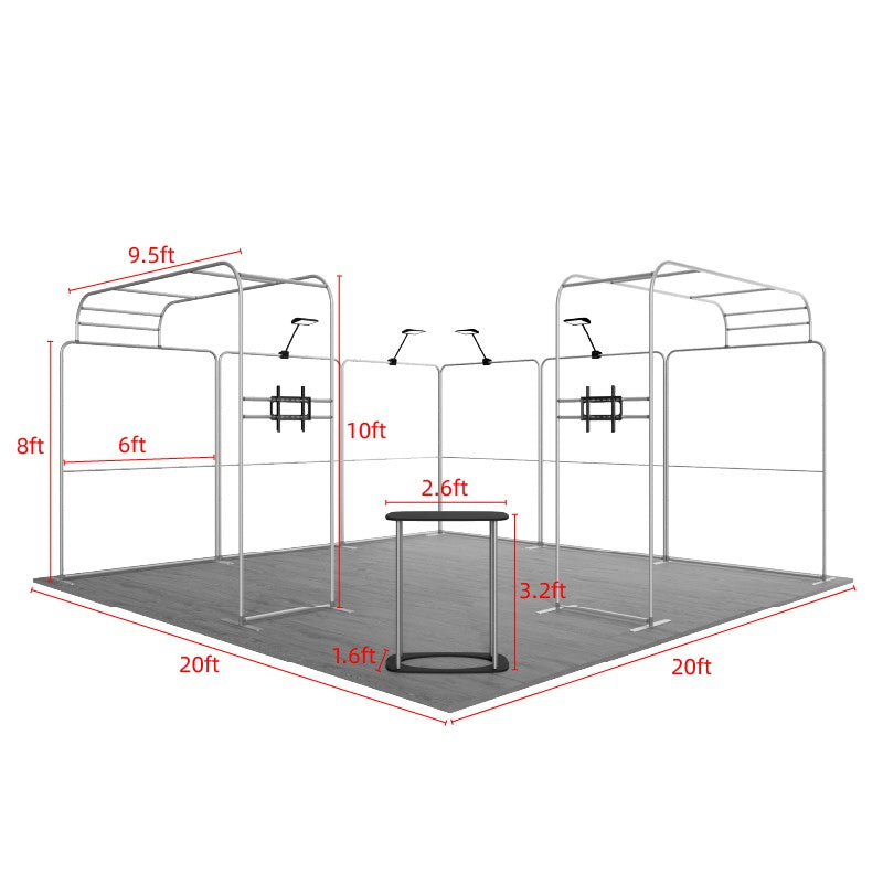 Conversion Booth Modular Booth Kits 6m x 6m - Model 19