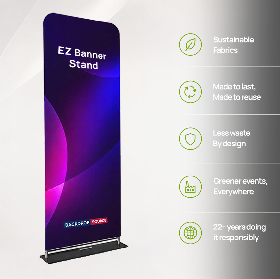EZ Fabric Banner Stands for Trade Show Displays