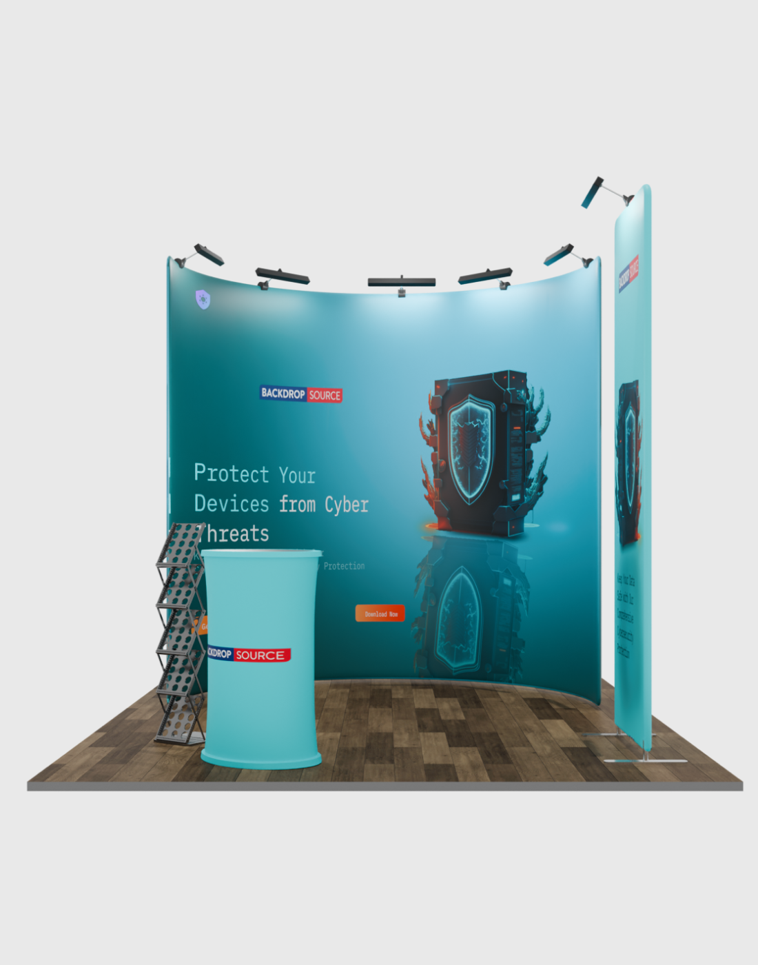 Modular U Shaped Exhibition Kit for 3m Wide Booths