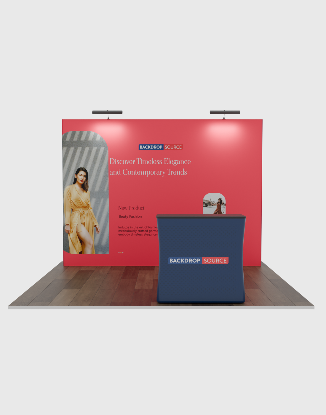 3m x 3m  Straight Popup Exhibit Pro 3-in-1 Display Kit with Illume Lights